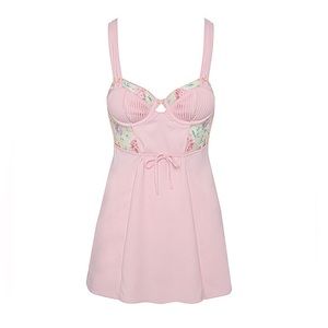For love and lemon Pastel Watercolor Rose Dress